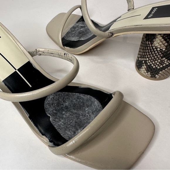 Dolce Vita Block Heel Sandal Snakeprint - Picture 4 of 10